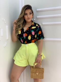 camisa abacaxi feminina